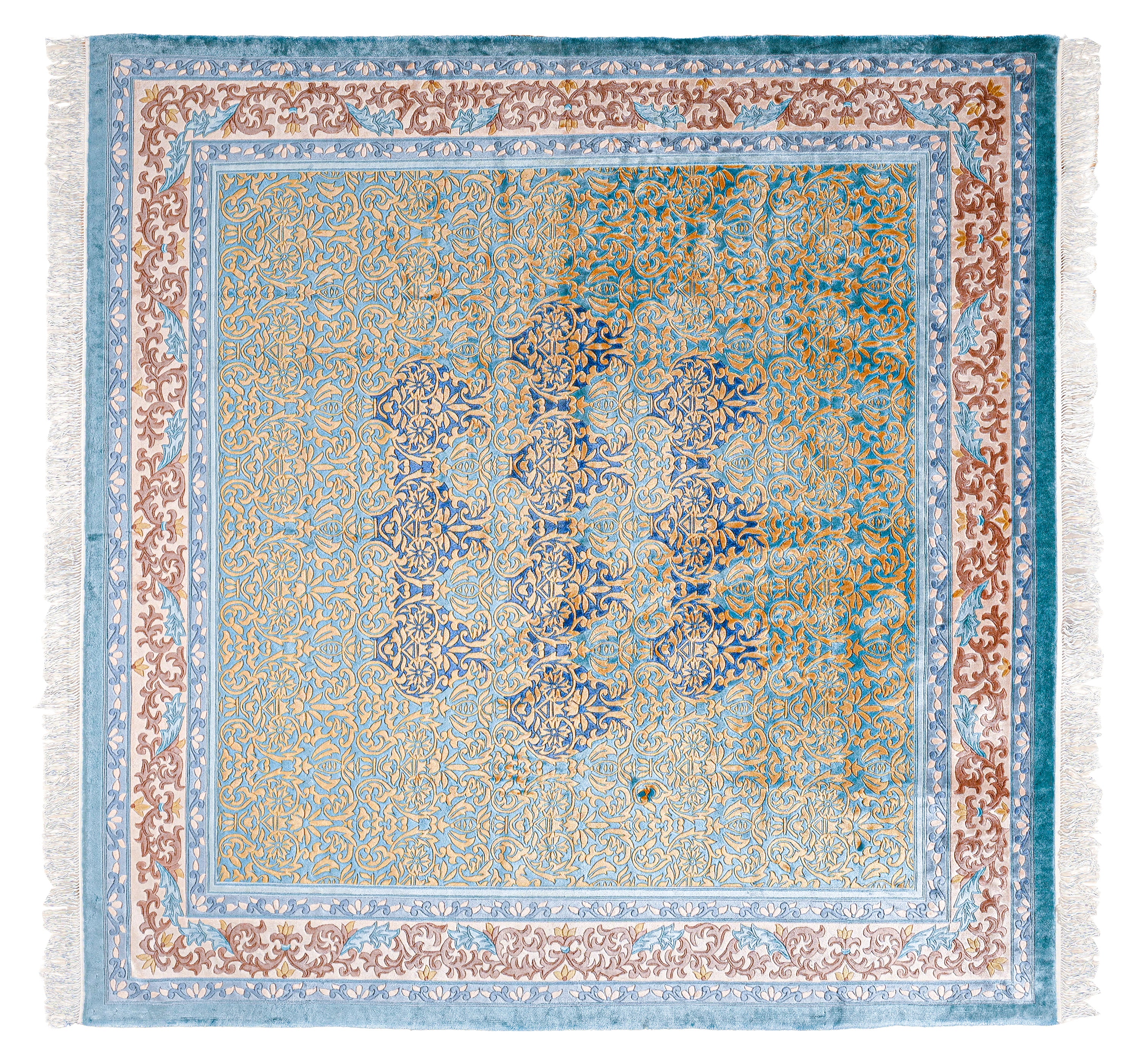 Tapis Shanghai - Bleu - 2,00 x 2,00 m