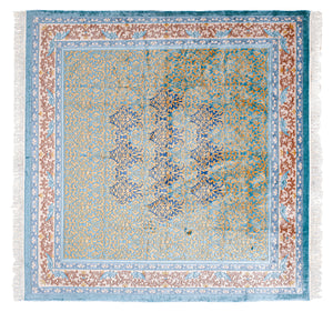 Tapis Shanghai - Bleu - 2,00 x 2,00 m