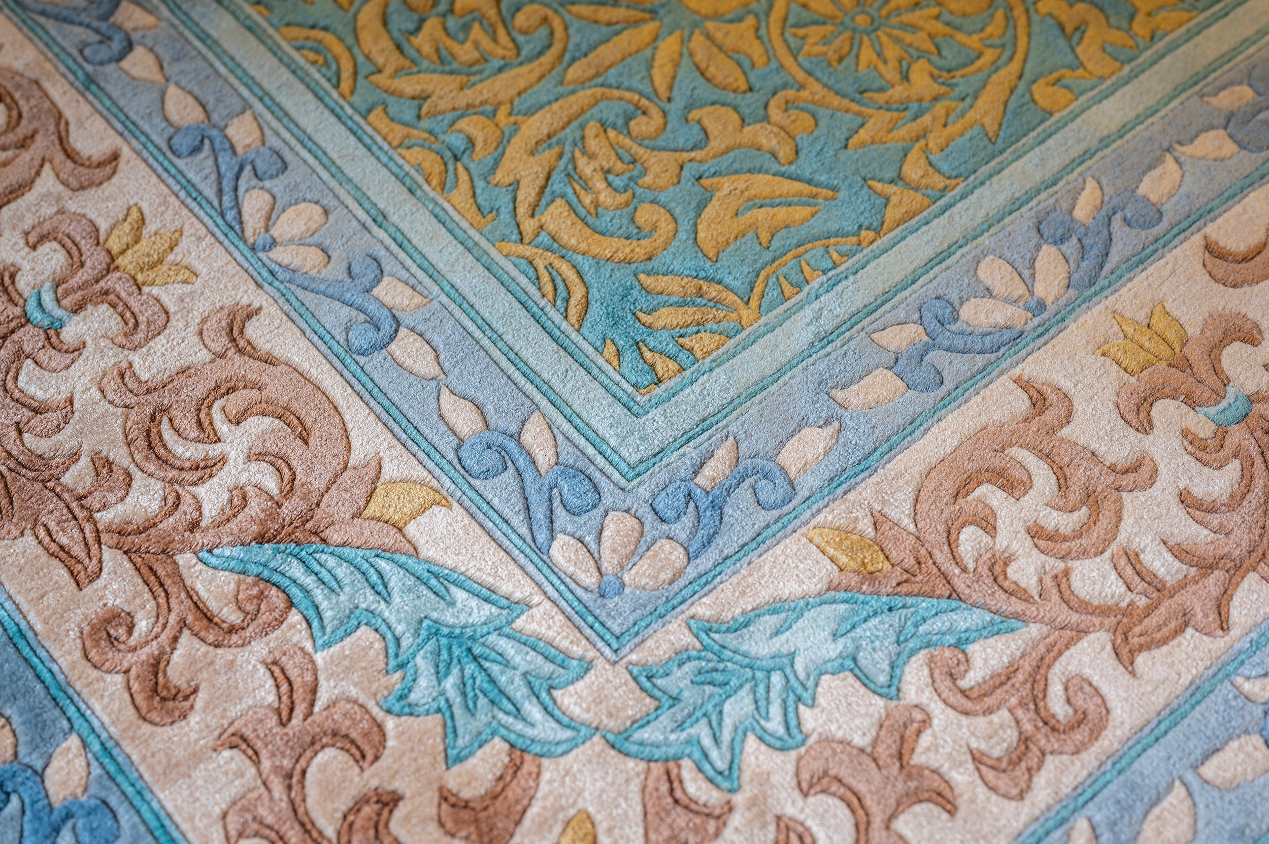 Tapis Shanghai - Bleu - 2,00 x 2,00 m