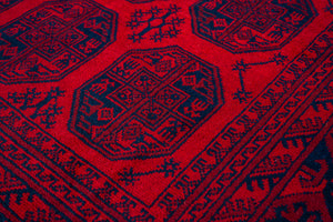 Tapis Afghan Gul - Rouge - 2,88 x 1,94 m