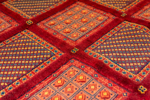 Tapis Soumak - Rouge - 3,40 x 2,45 m