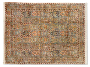Tapis Kashmir - Couleurs chaudes - 3,31 x 2,49 m