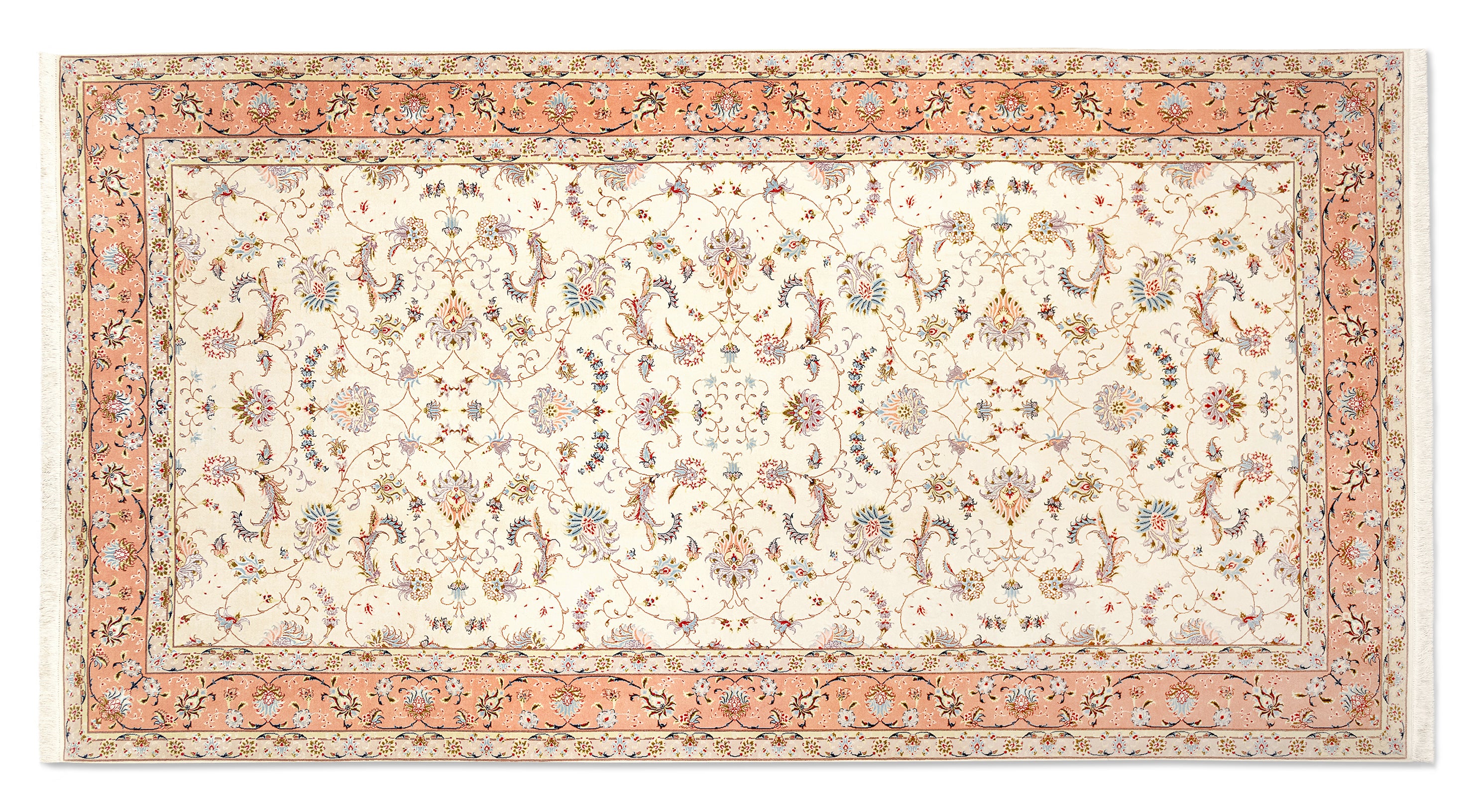 Tapis Tabriz - Beige - 3,86 x 2,00m